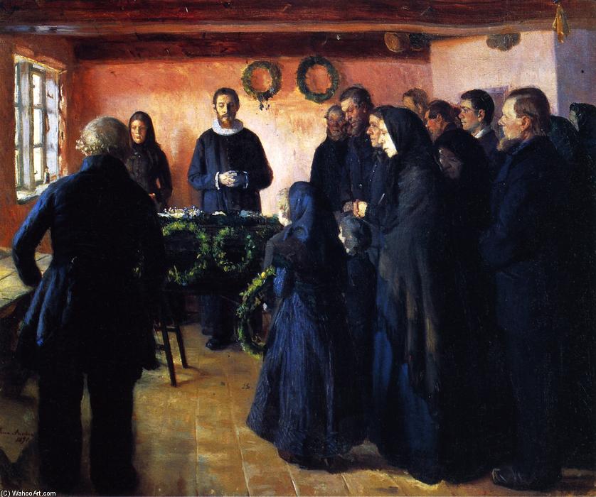 WikiOO.org – 美術百科全書 - 繪畫，作品 Anna Kirstine Ancher - 一个葬礼