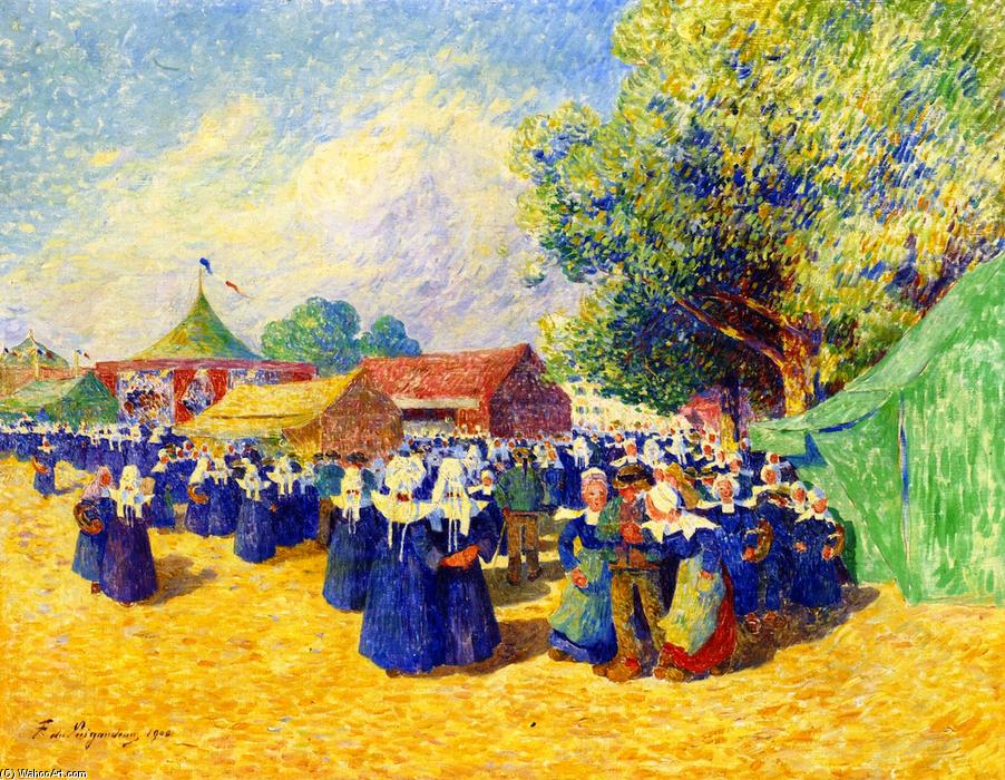 Wikioo.org - The Encyclopedia of Fine Arts - Painting, Artwork by Ferdinand Du Puigaudeau - Fun Fair in Brittany