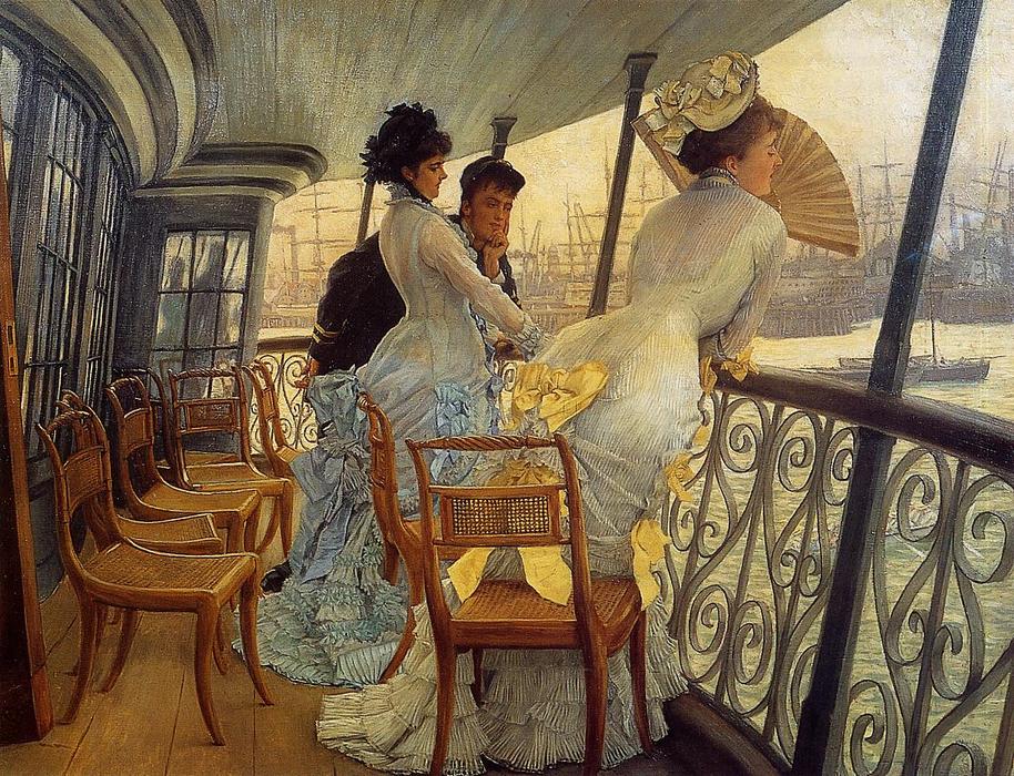 Wikioo.org - The Encyclopedia of Fine Arts - Painting, Artwork by James Jacques Joseph Tissot - The Gallery of the H.M.S. Calcutta