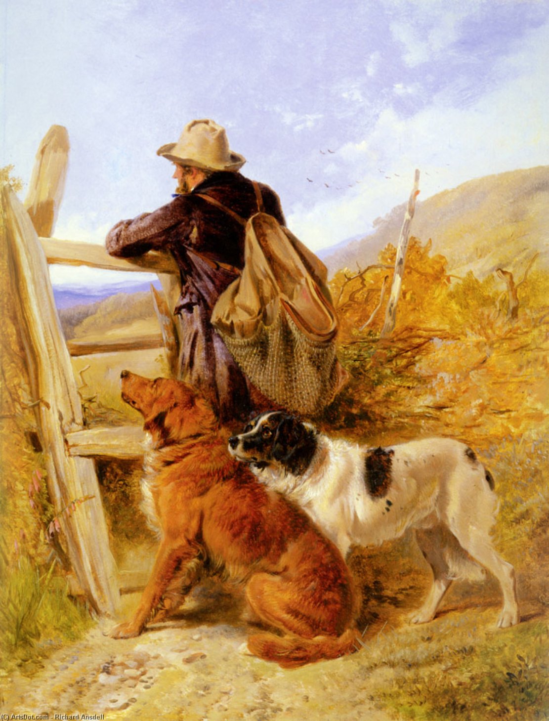 Wikioo.org - The Encyclopedia of Fine Arts - Painting, Artwork by Richard Ansdell - The Gamekeeper