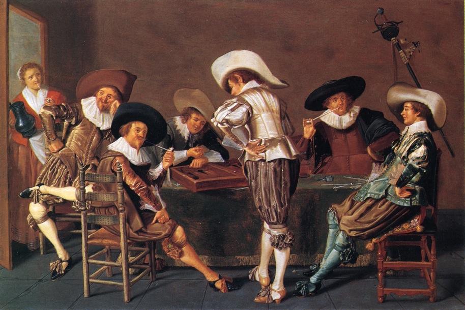 Wikioo.org - The Encyclopedia of Fine Arts - Painting, Artwork by Dirck Hals - The Game of Backgammon