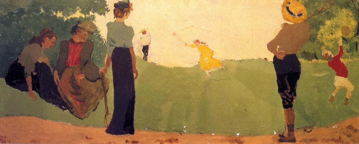 Wikioo.org - The Encyclopedia of Fine Arts - Painting, Artwork by Jean Edouard Vuillard - A Game of Shuttlecock