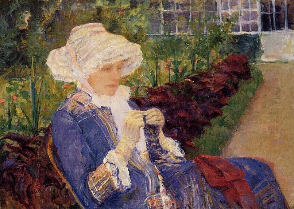 Wikioo.org - The Encyclopedia of Fine Arts - Painting, Artwork by Mary Stevenson Cassatt - The Garden