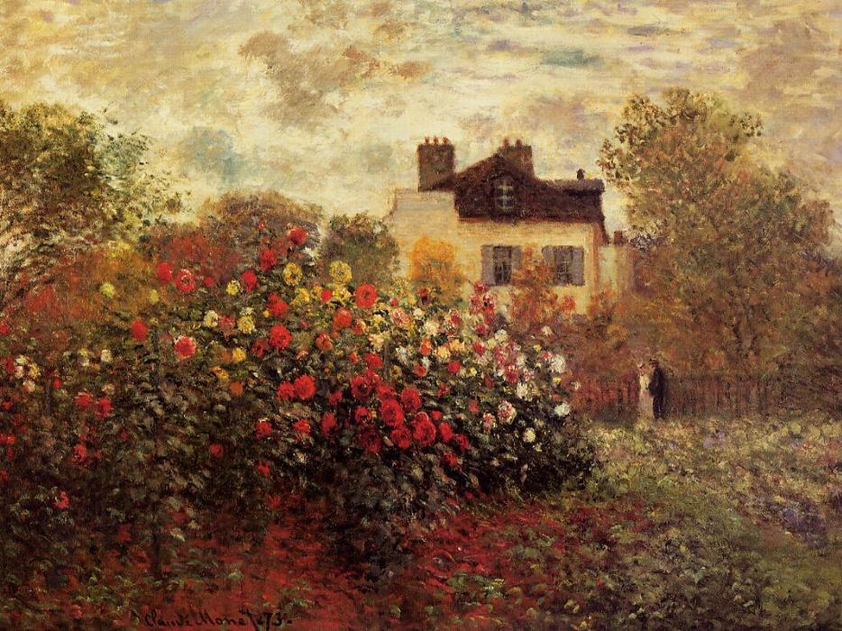 Wikioo.org - สารานุกรมวิจิตรศิลป์ - จิตรกรรม Claude Monet - The Garden at Argenteuil (also known as The Dahlias)