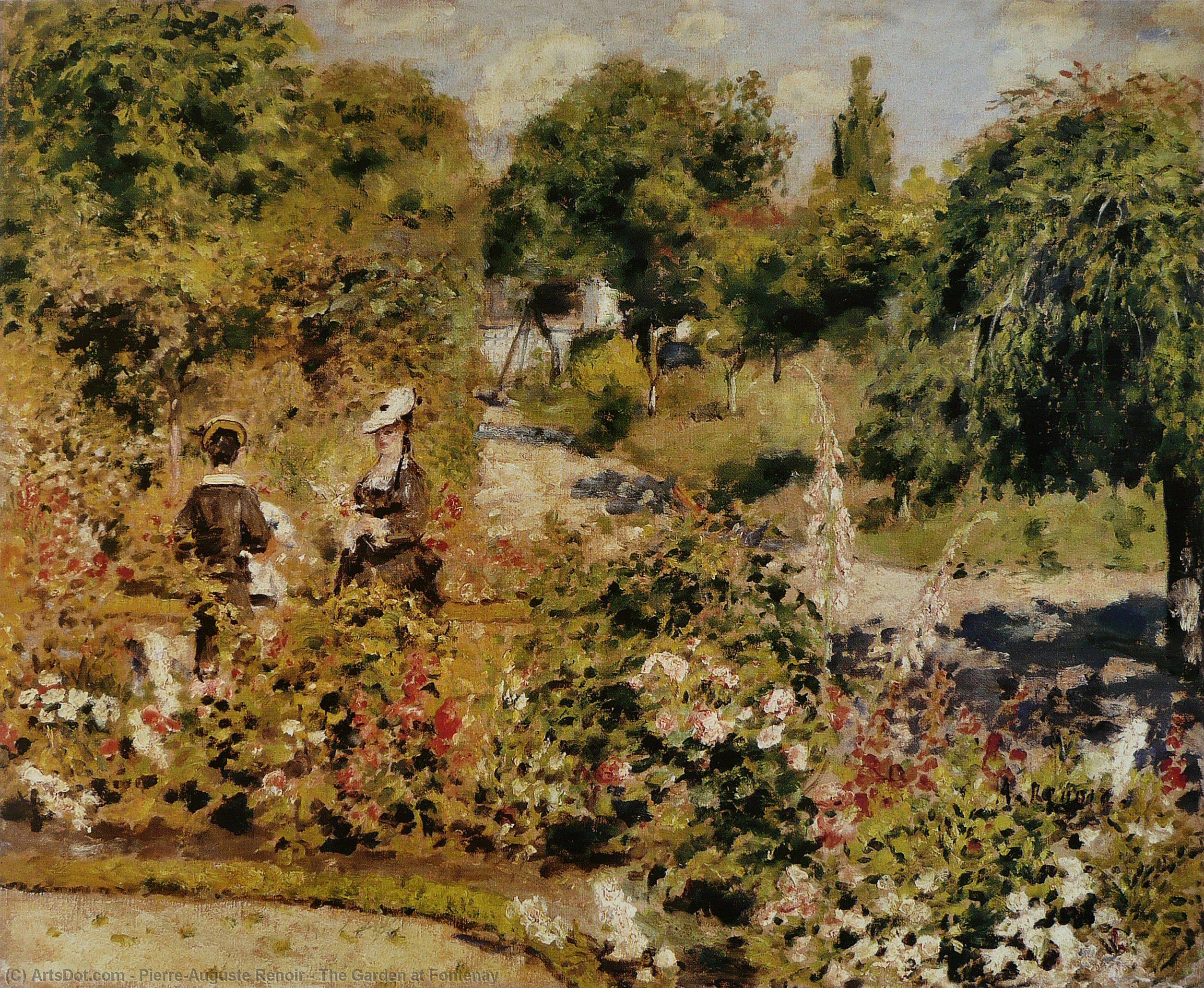 Wikioo.org - Bách khoa toàn thư về mỹ thuật - Vẽ tranh, Tác phẩm nghệ thuật Pierre-Auguste Renoir - The Garden at Fontenay
