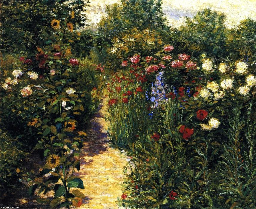 WikiOO.org - Enciklopedija likovnih umjetnosti - Slikarstvo, umjetnička djela John Leslie Breck - Garden at Giverny (also known as In Monet's Garden)