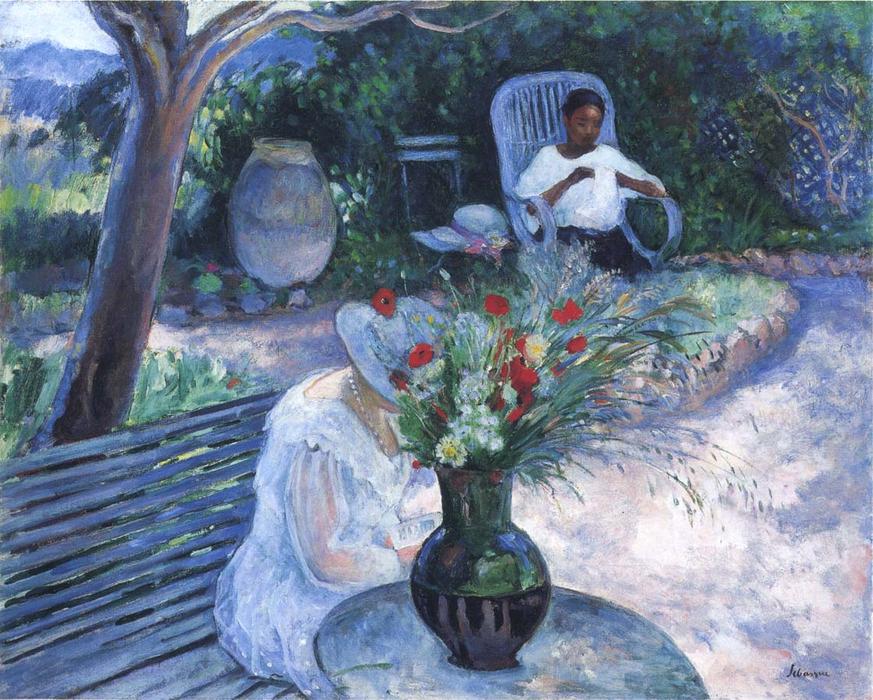 Wikioo.org - The Encyclopedia of Fine Arts - Painting, Artwork by Henri Lebasque - The Garden at Pradet