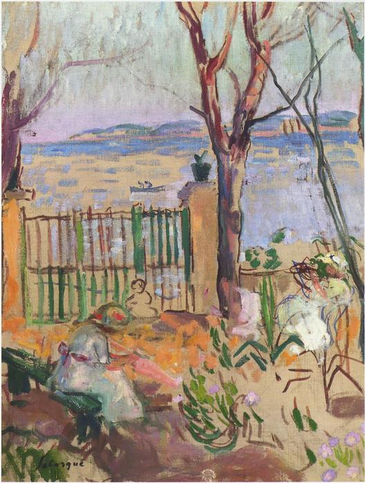Wikioo.org – La Enciclopedia de las Bellas Artes - Pintura, Obras de arte de Henri Lebasque - Jardín junto al mar en st Tropez
