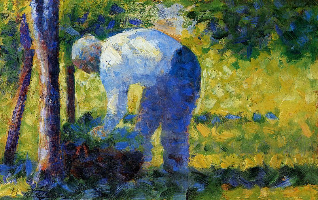 WikiOO.org - Encyclopedia of Fine Arts - Lukisan, Artwork Georges Pierre Seurat - The Gardener
