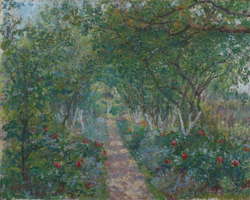 Wikioo.org - The Encyclopedia of Fine Arts - Painting, Artwork by Spencer Frederick Gore - The Garden, Hertingfordbury