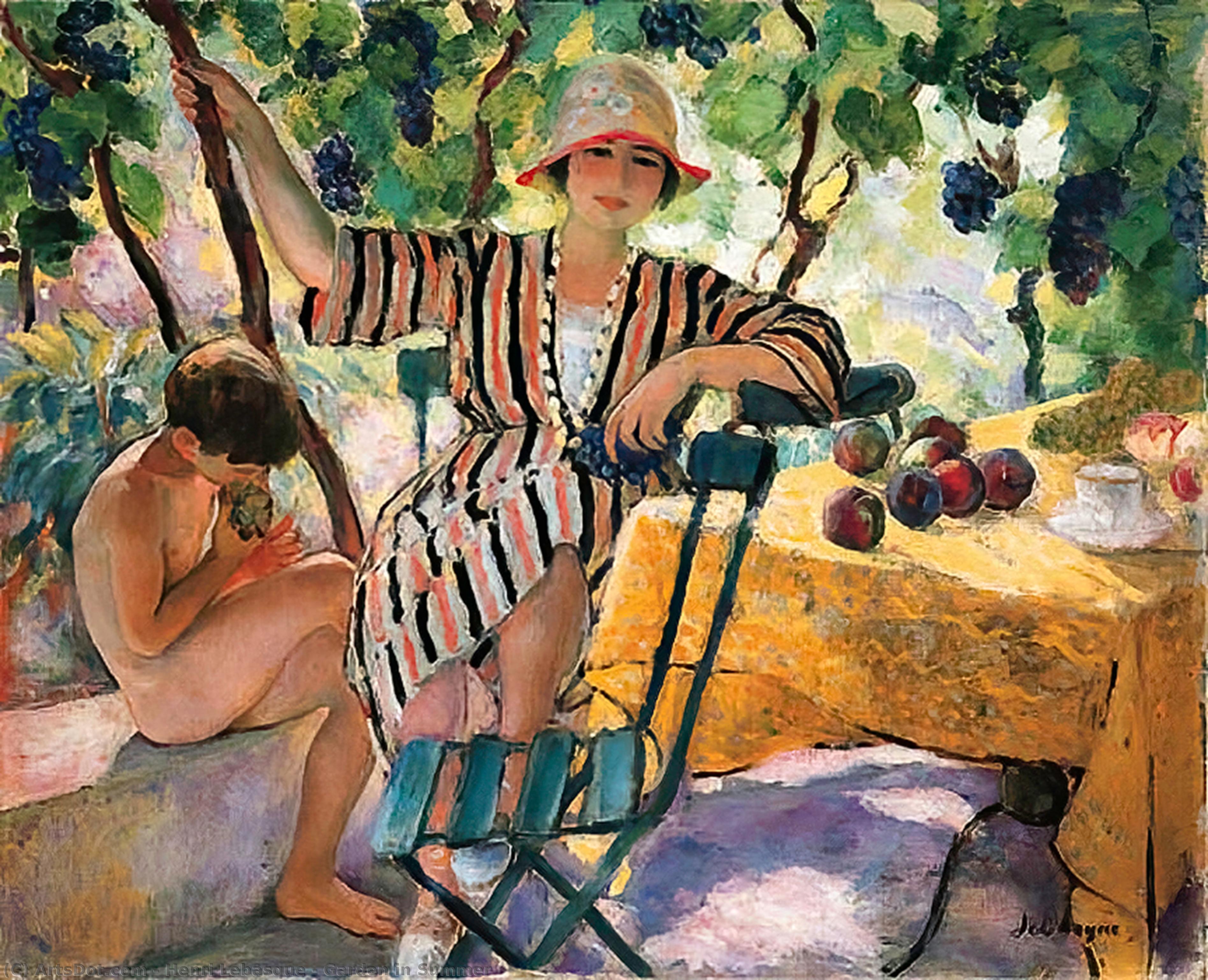 Wikioo.org - The Encyclopedia of Fine Arts - Painting, Artwork by Henri Lebasque - Garden in Summer
