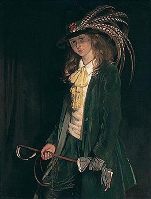 Wikioo.org - The Encyclopedia of Fine Arts - Painting, Artwork by William Newenham Montague Orpen - Gardenia St George with Riding Crop
