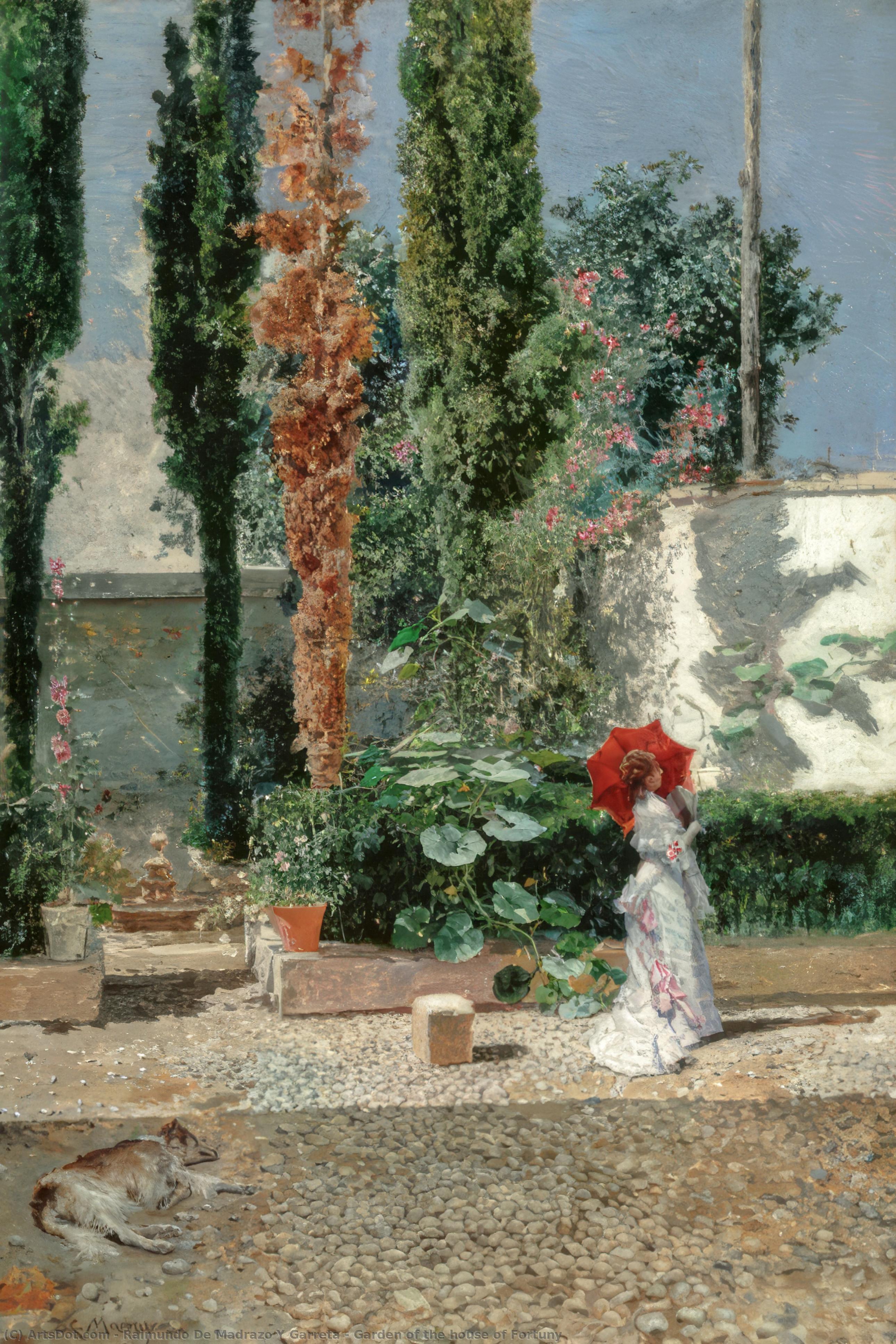 Wikioo.org - The Encyclopedia of Fine Arts - Painting, Artwork by Raimundo De Madrazo Y Garreta - Garden of the house of Fortuny