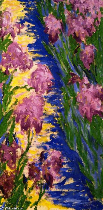 Wikioo.org – L'Encyclopédie des Beaux Arts - Peinture, Oeuvre de Theodore Earl Butler - Garden Path avec Iris