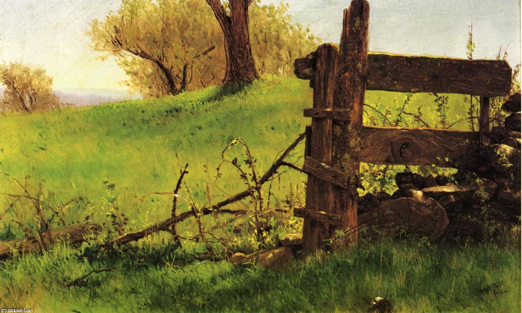 Wikioo.org - The Encyclopedia of Fine Arts - Painting, Artwork by Walter Launt Palmer - Gate to the Apple Orchard at Olana