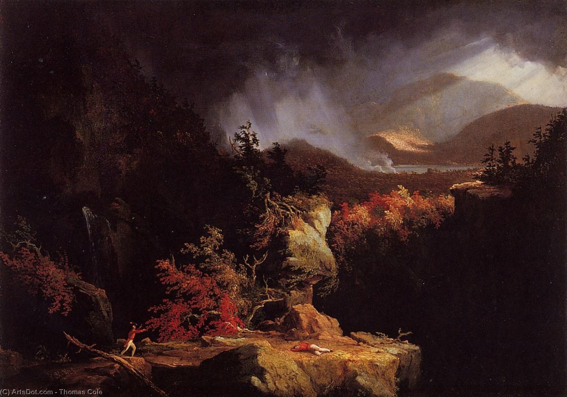 Wikioo.org - The Encyclopedia of Fine Arts - Painting, Artwork by Thomas Cole - Gelyna (also known as View near Ticonderoga)