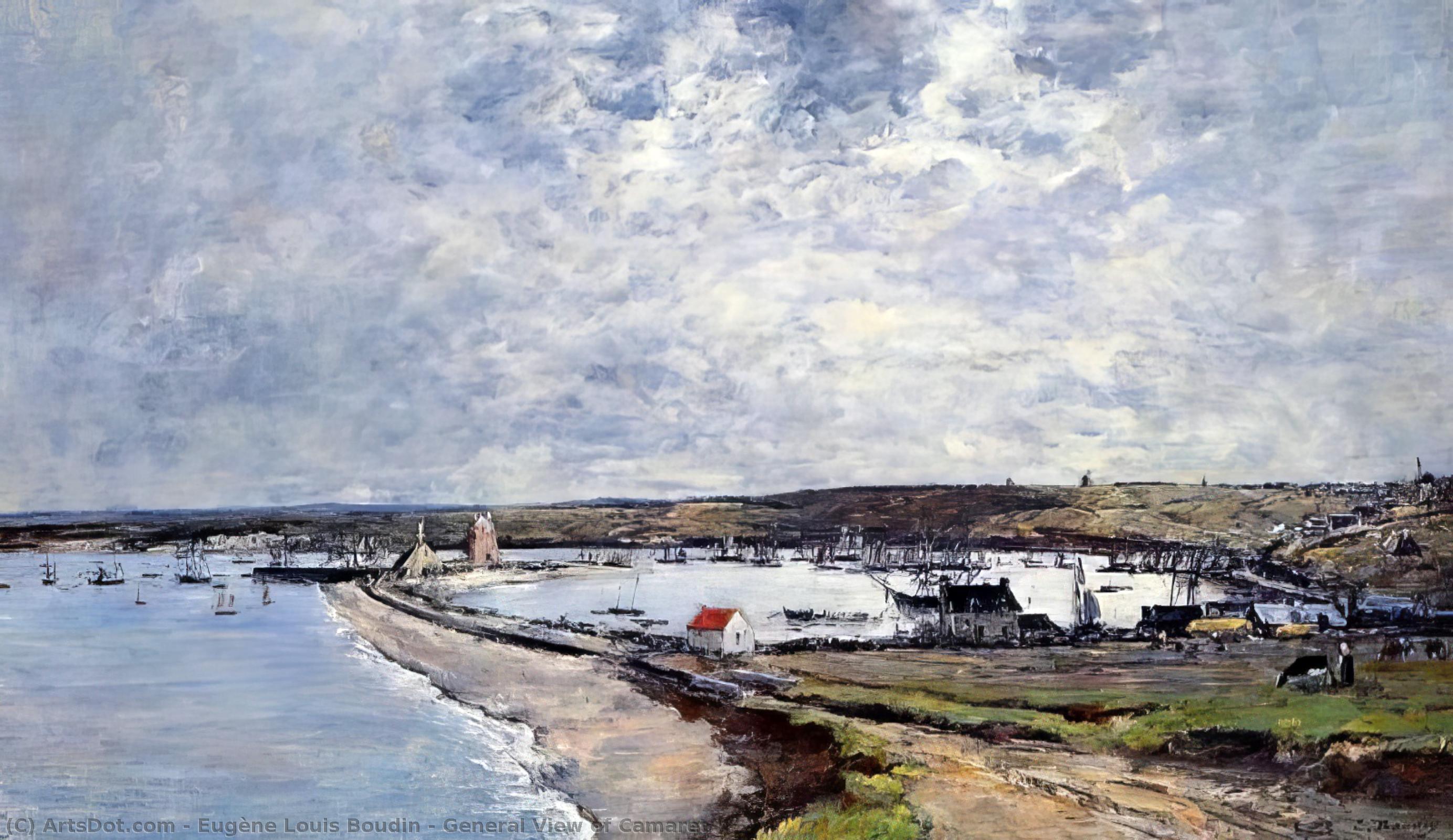 Wikioo.org - The Encyclopedia of Fine Arts - Painting, Artwork by Eugène Louis Boudin - General View of Camaret