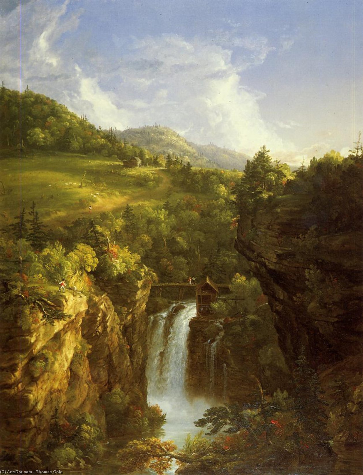 WikiOO.org - Encyclopedia of Fine Arts - Lukisan, Artwork Thomas Cole - Genesee Scenery (also known as Poop)