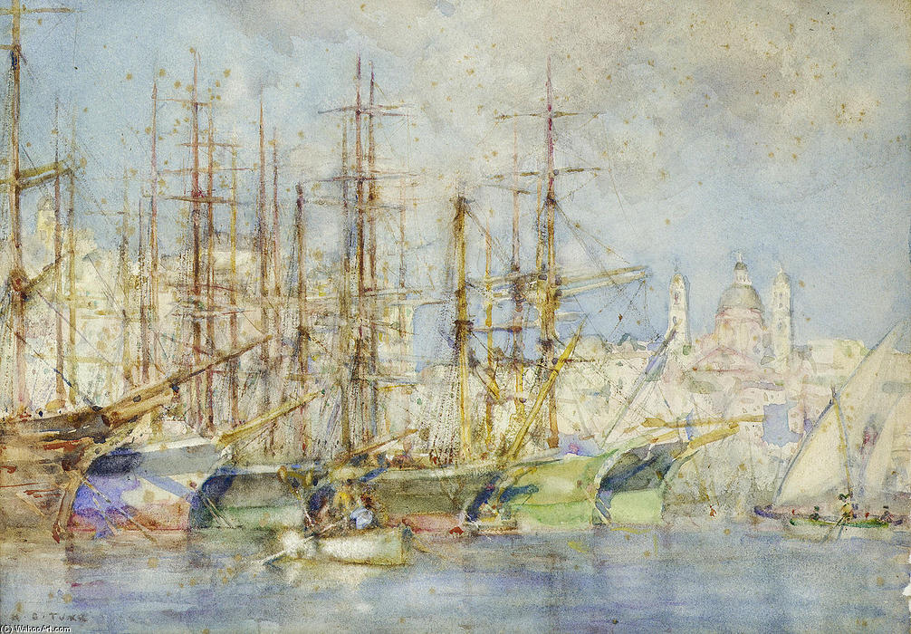 WikiOO.org - Encyclopedia of Fine Arts - Målning, konstverk Henry Scott Tuke - Genoese shipping