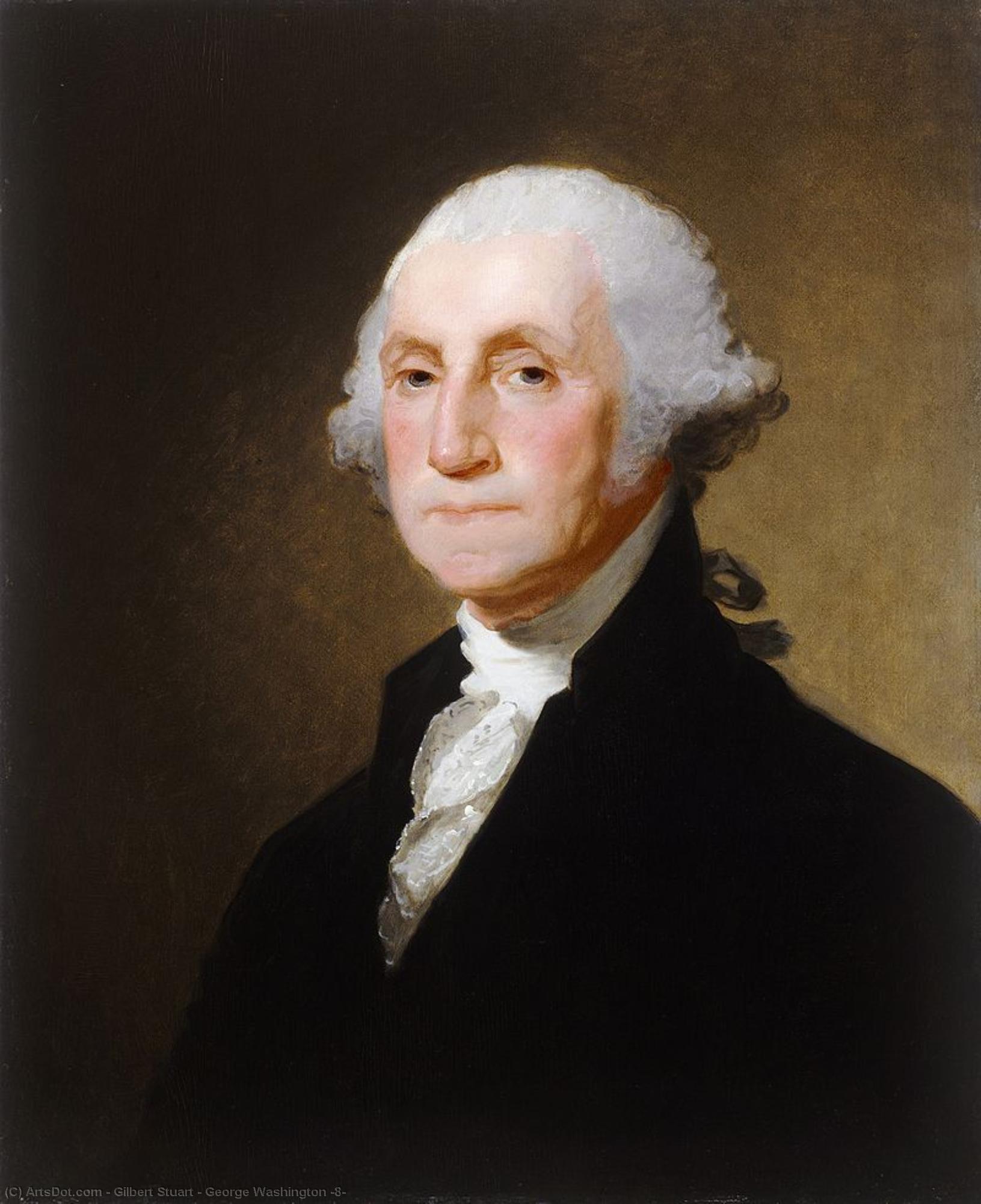 Wikioo.org - Bách khoa toàn thư về mỹ thuật - Vẽ tranh, Tác phẩm nghệ thuật Gilbert Stuart - George Washington (8)
