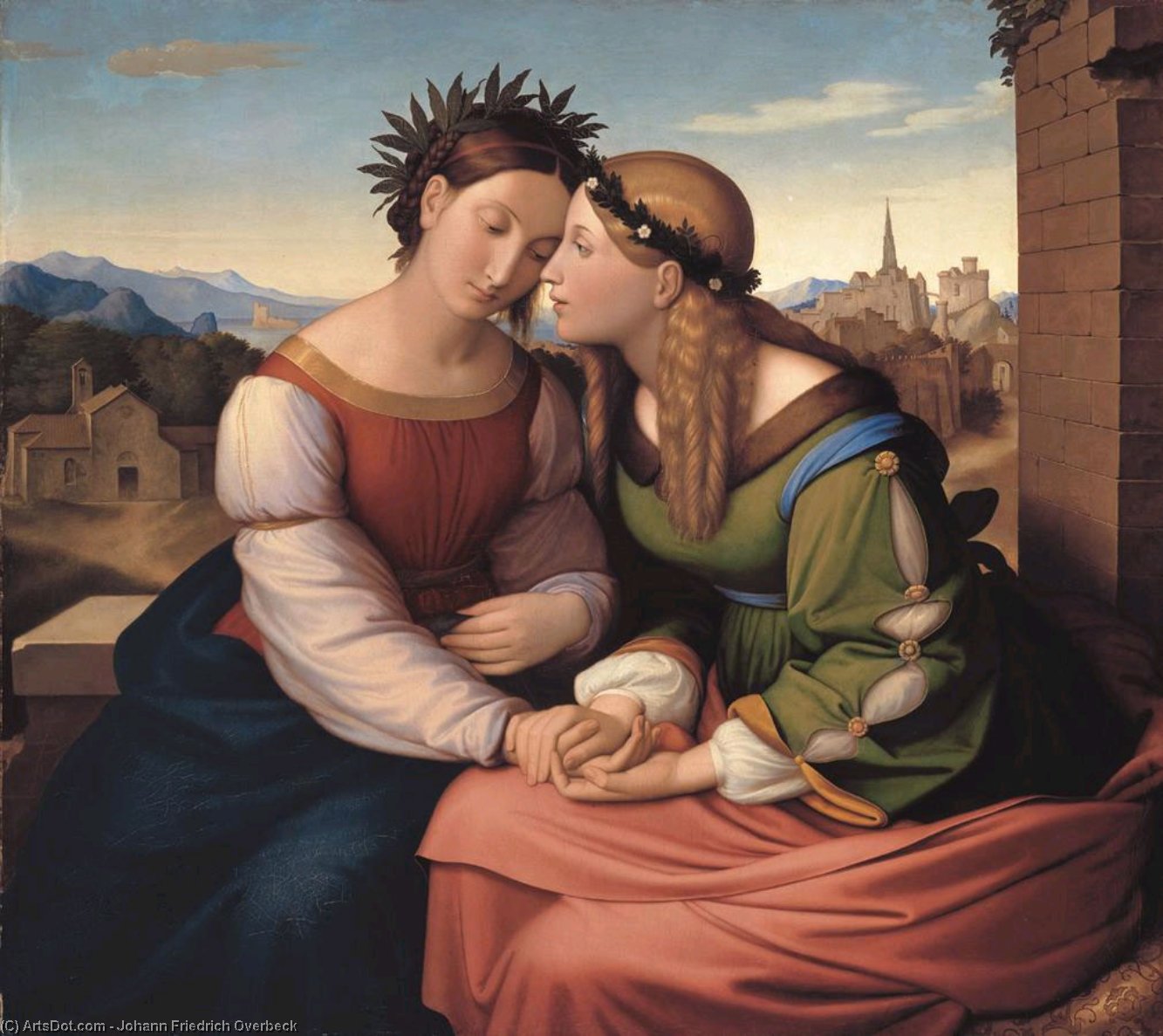 Wikioo.org - The Encyclopedia of Fine Arts - Painting, Artwork by Johann Friedrich Overbeck - Germania and Italia