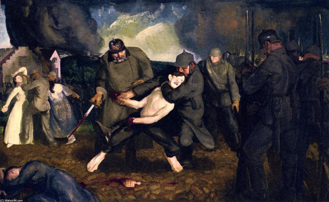 Wikioo.org - The Encyclopedia of Fine Arts - Painting, Artwork by George Wesley Bellows - The Germans Arrive