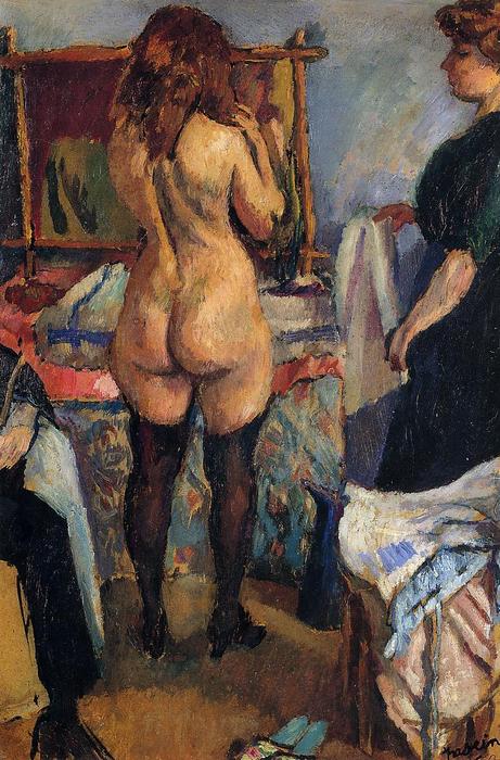 Wikioo.org - The Encyclopedia of Fine Arts - Painting, Artwork by Julius Mordecai Pincas - Getting Dressed