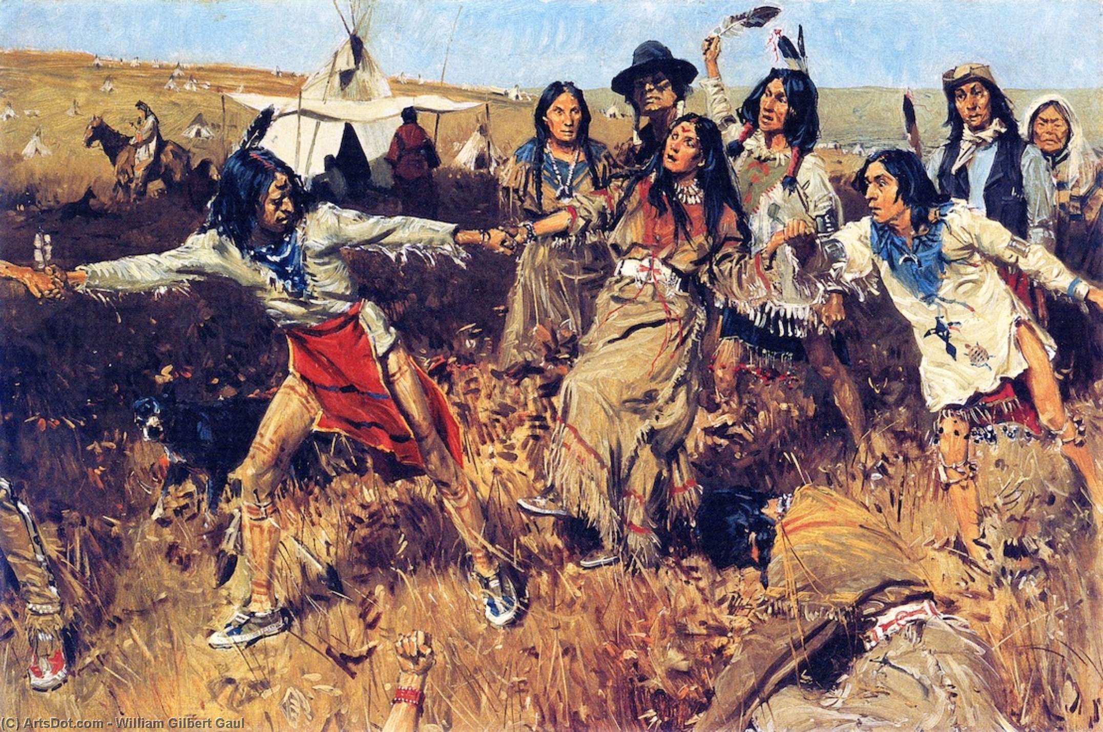 Wikioo.org - The Encyclopedia of Fine Arts - Painting, Artwork by William Gilbert Gaul - Ghost Dance