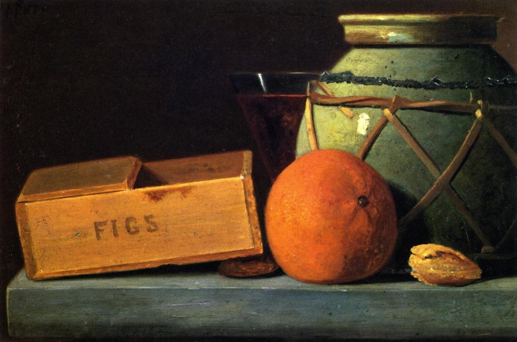 Wikioo.org - The Encyclopedia of Fine Arts - Painting, Artwork by John Frederick Peto - Ginger Jar and Orange