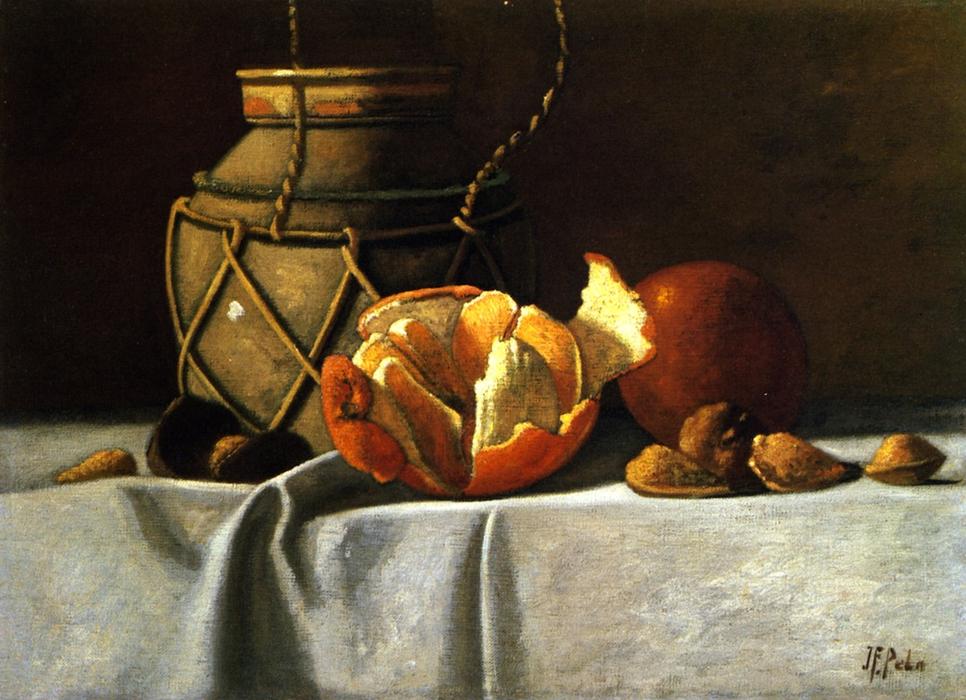 Wikioo.org - The Encyclopedia of Fine Arts - Painting, Artwork by John Frederick Peto - Ginger Jar and Oranges