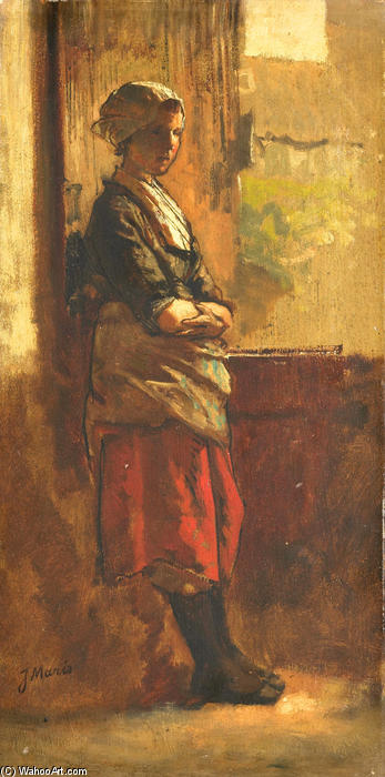 Wikioo.org - The Encyclopedia of Fine Arts - Painting, Artwork by Jacob Henricus Maris - Girl at the Window