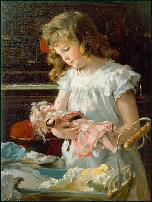 Wikioo.org – L'Encyclopédie des Beaux Arts - Peinture, Oeuvre de Adrianus Johannes Groenewegen - Les jeux de fille