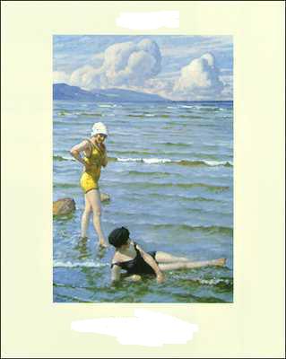 Wikioo.org - Encyklopedia Sztuk Pięknych - Malarstwo, Grafika Paul Gustave Fischer - Girls Bathing