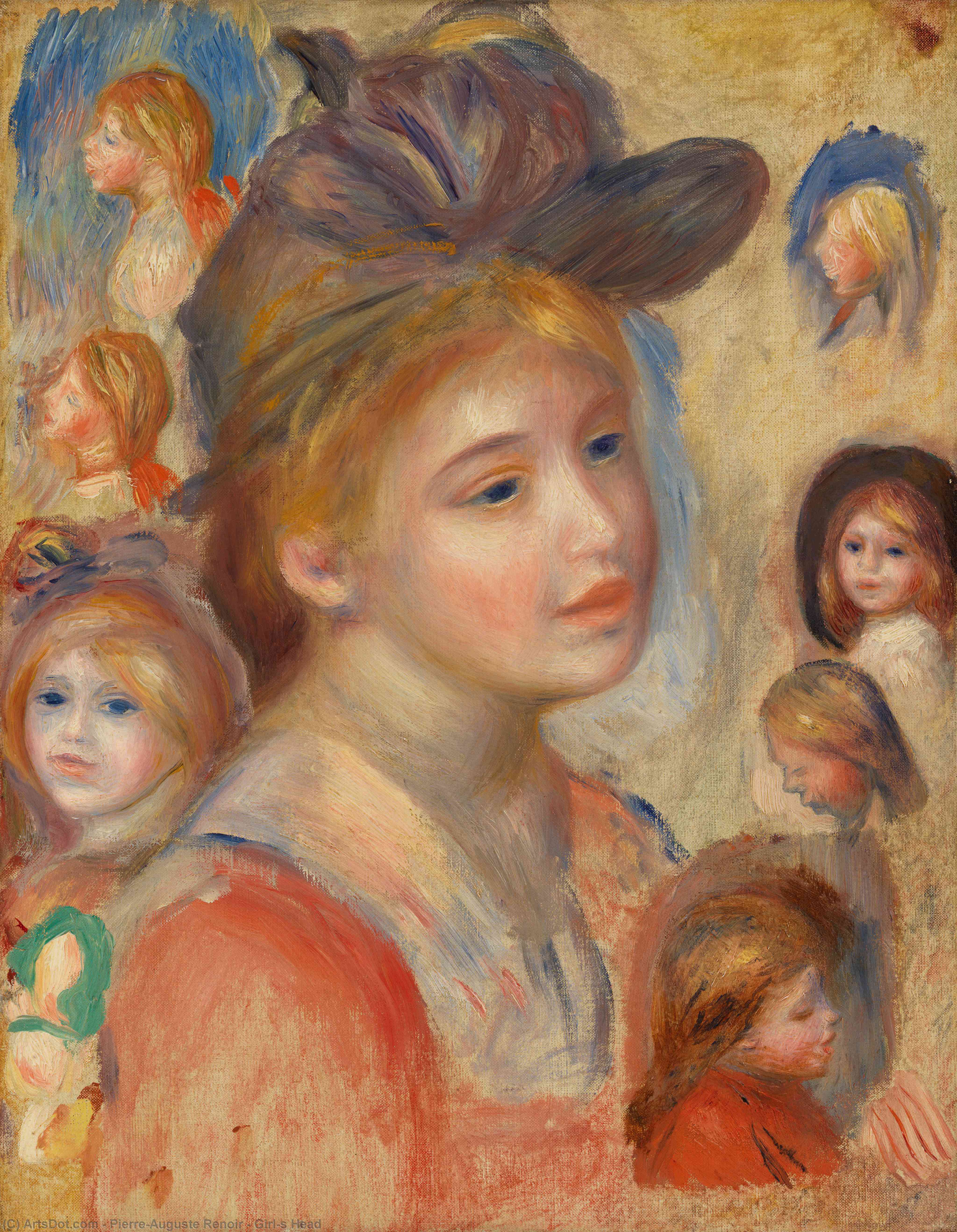 Wikioo.org - The Encyclopedia of Fine Arts - Painting, Artwork by Pierre-Auguste Renoir - Girl's Head