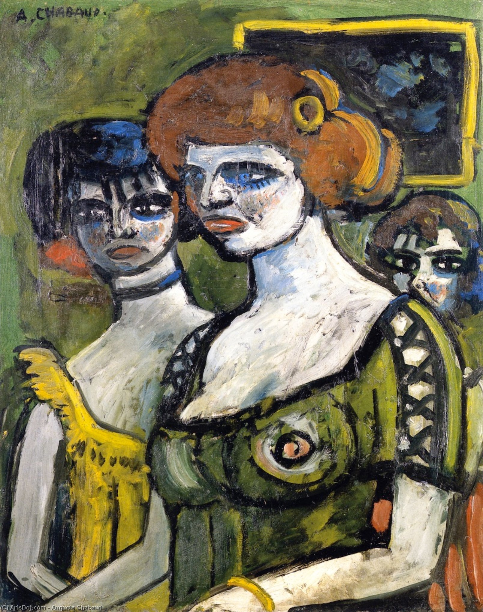 Wikioo.org - The Encyclopedia of Fine Arts - Painting, Artwork by Auguste Chabaud - Girls in Green
