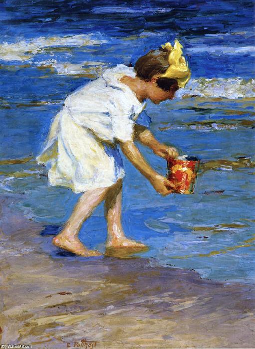 Wikioo.org - The Encyclopedia of Fine Arts - Painting, Artwork by Edward Henry Potthast - Girl with a Bucket