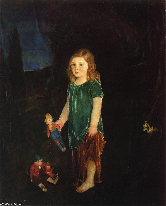 WikiOO.org – 美術百科全書 - 繪畫，作品 Charles Webster Hawthorne -  女孩与 玩偶
