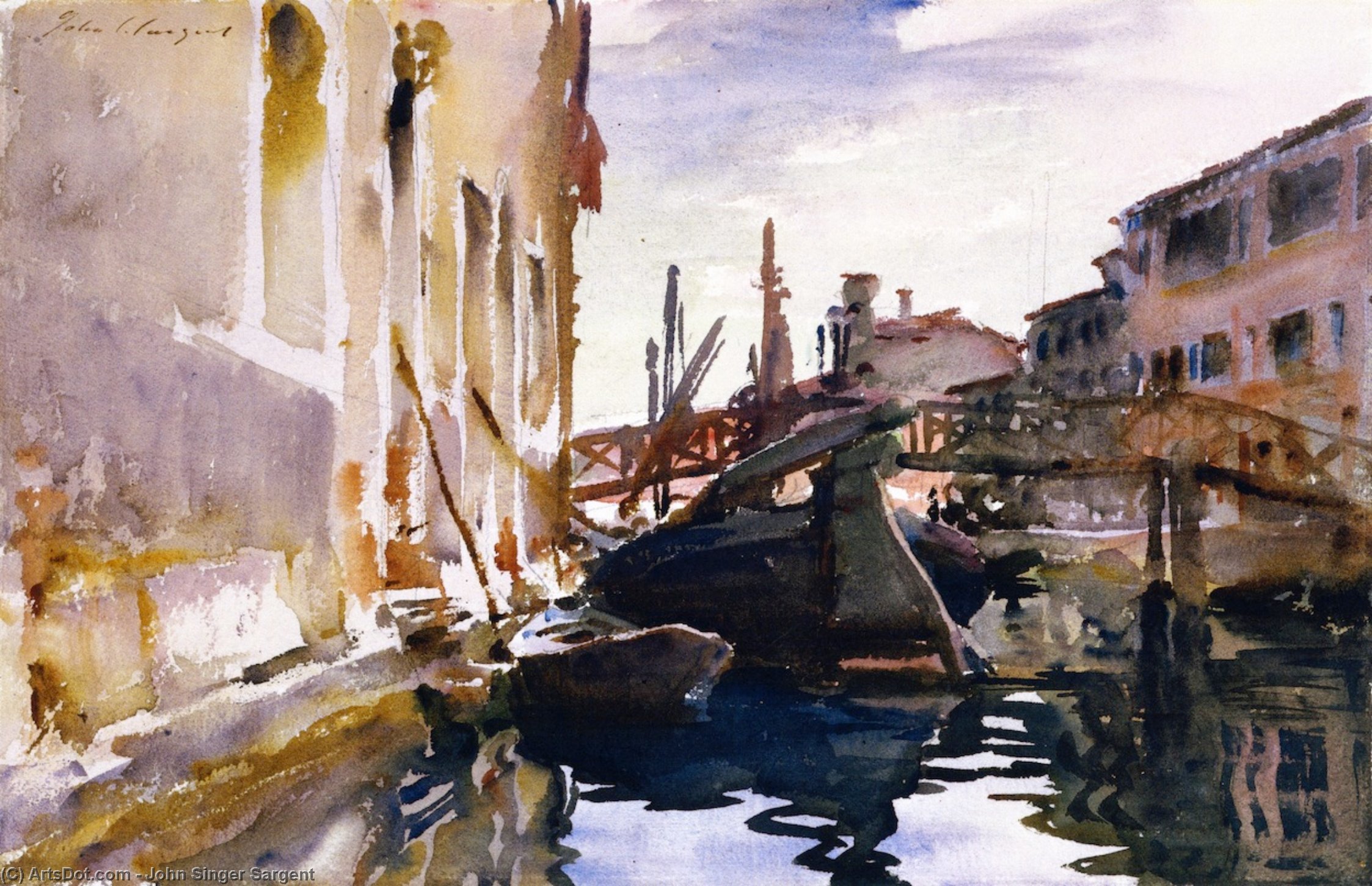 Wikioo.org - The Encyclopedia of Fine Arts - Painting, Artwork by John Singer Sargent - The Giudecca, Venice