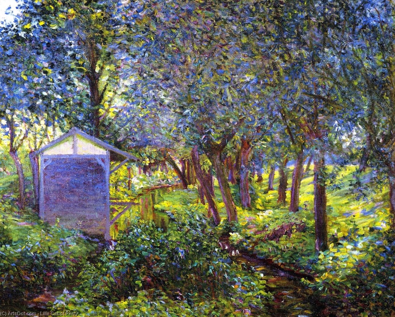 Wikioo.org - The Encyclopedia of Fine Arts - Painting, Artwork by Lilla Cabot Perry - Giverny Landscae, in Monet's Garden