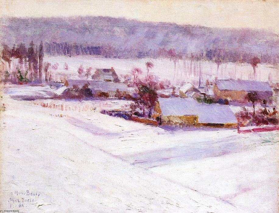 Wikioo.org - The Encyclopedia of Fine Arts - Painting, Artwork by John Leslie Breck - Giverny Winter