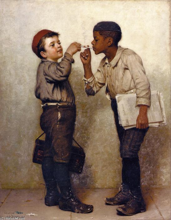 Wikioo.org - The Encyclopedia of Fine Arts - Painting, Artwork by John George Brown - Give Us a LIght