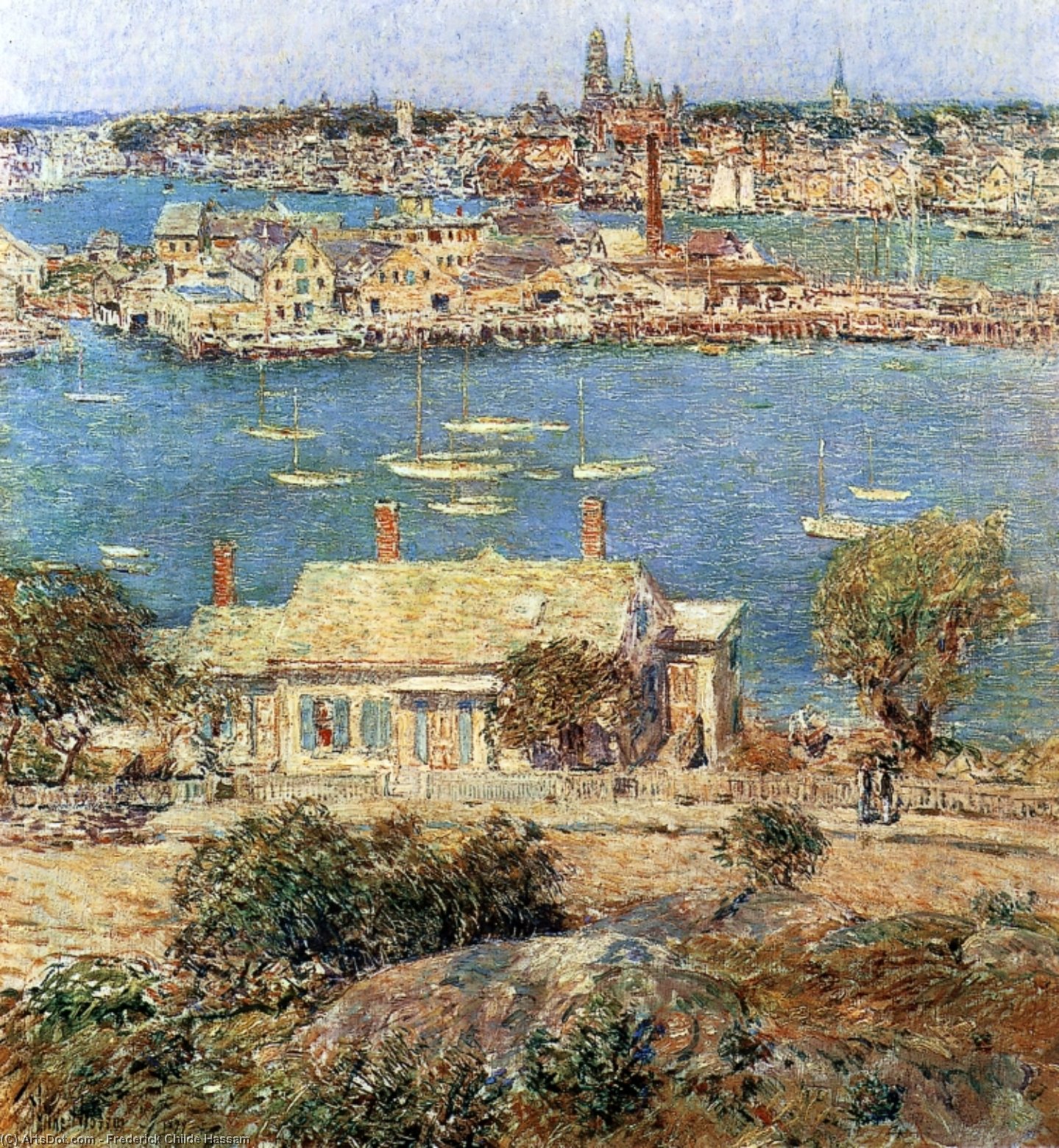 Wikioo.org - The Encyclopedia of Fine Arts - Painting, Artwork by Frederick Childe Hassam - Gloucester Harbor