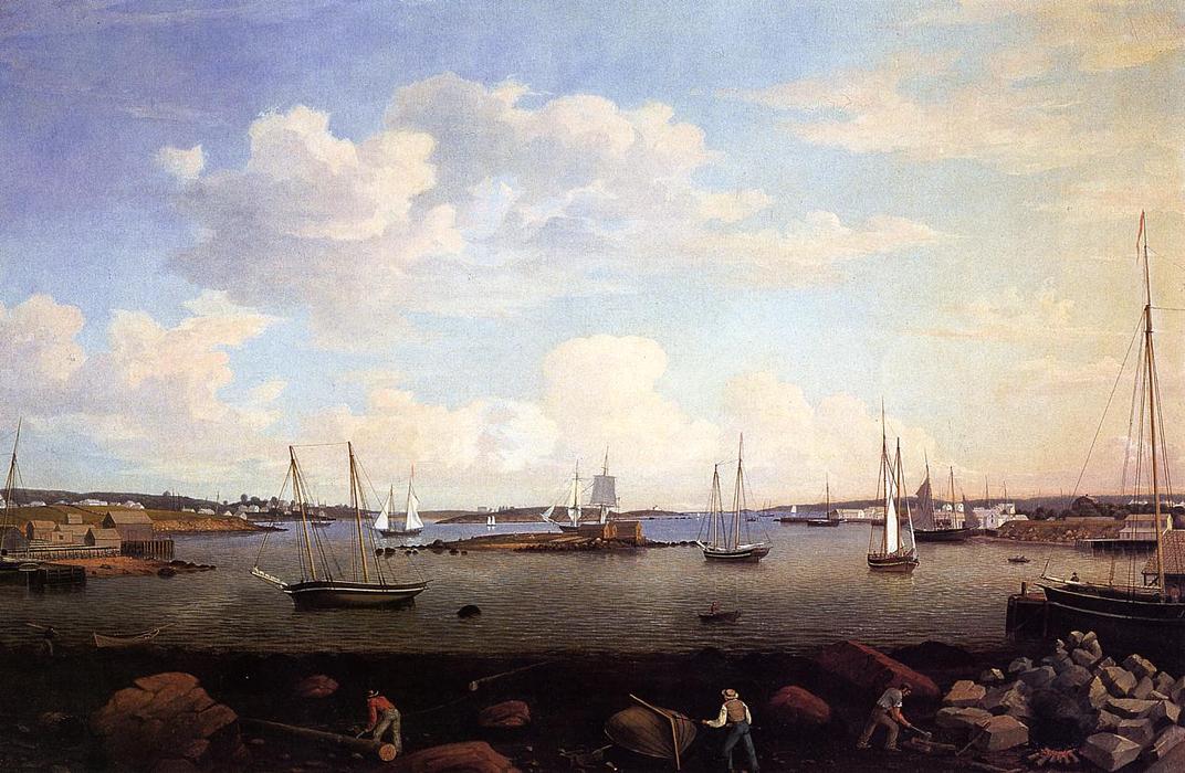WikiOO.org - אנציקלופדיה לאמנויות יפות - ציור, יצירות אמנות Fitz Hugh Lane - Gloucester Harbor