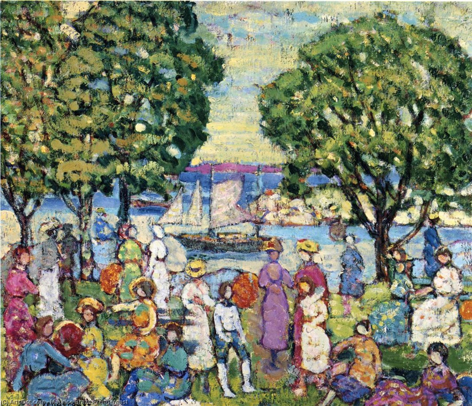 Wikioo.org - The Encyclopedia of Fine Arts - Painting, Artwork by Maurice Brazil Prendergast - Gloucester Harbor
