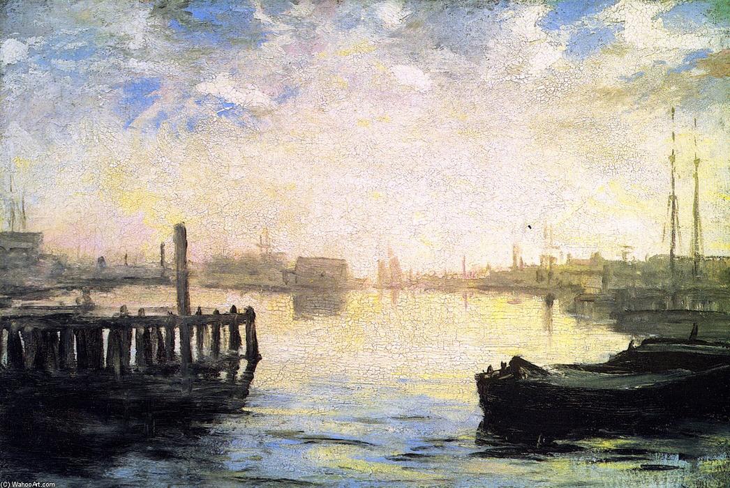 WikiOO.org - אנציקלופדיה לאמנויות יפות - ציור, יצירות אמנות William Morris Hunt - Gloucester Harbor