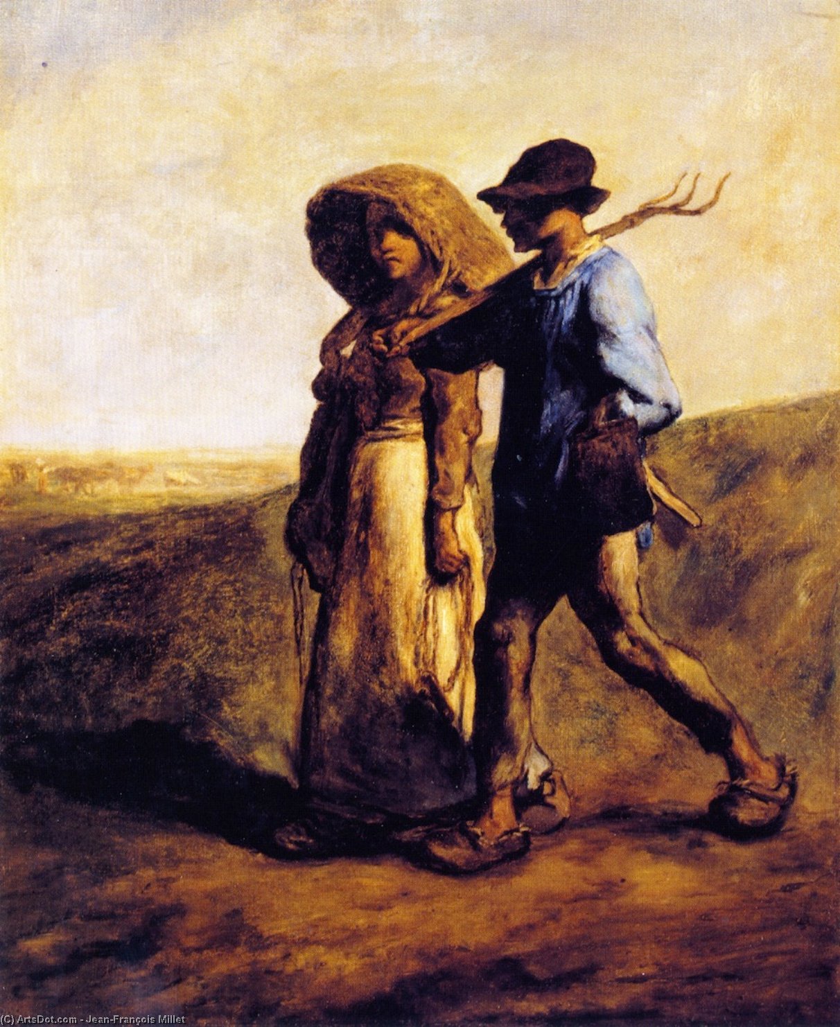 Wikioo.org - The Encyclopedia of Fine Arts - Painting, Artwork by Jean-François Millet - Going to Work