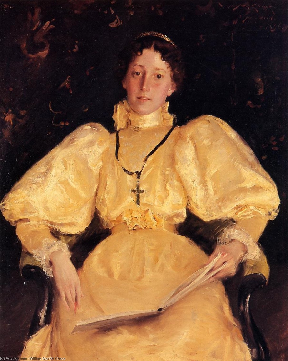 WikiOO.org - Encyclopedia of Fine Arts - Schilderen, Artwork William Merritt Chase - The Golden Lady