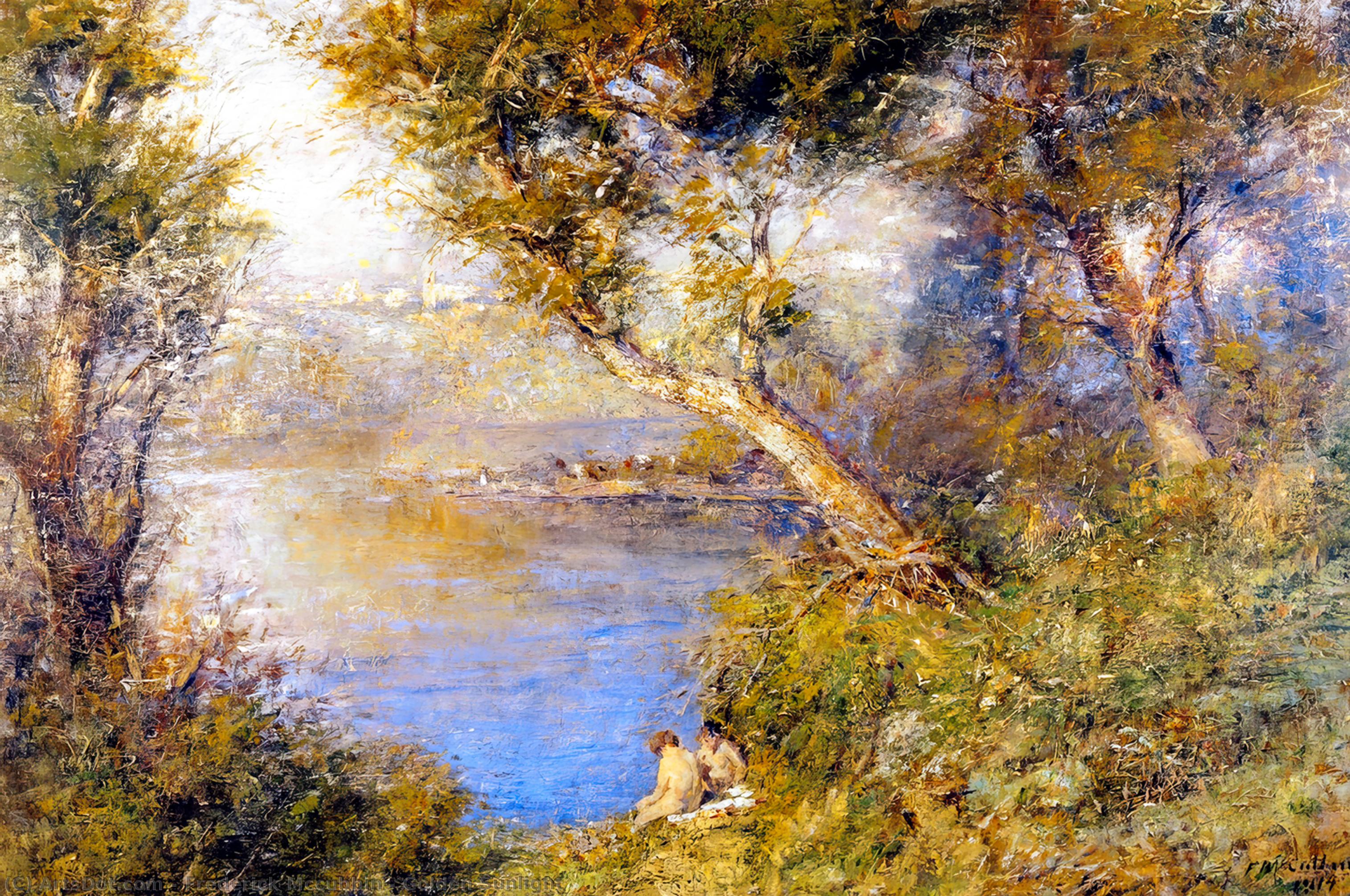 Wikioo.org – La Enciclopedia de las Bellas Artes - Pintura, Obras de arte de Frederick Mccubbin - dorado la luz del sol