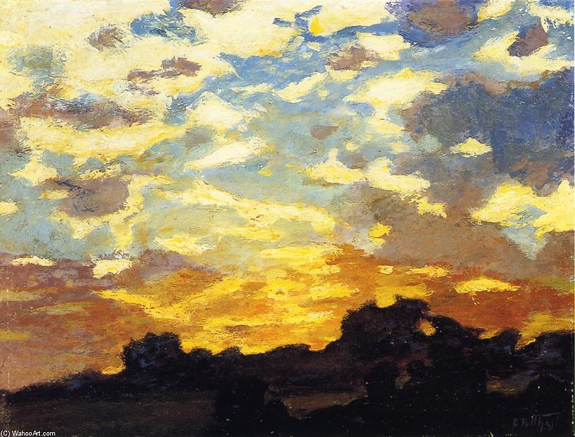 WikiOO.org - Güzel Sanatlar Ansiklopedisi - Resim, Resimler Edward Henry Potthast - Golden Sunset
