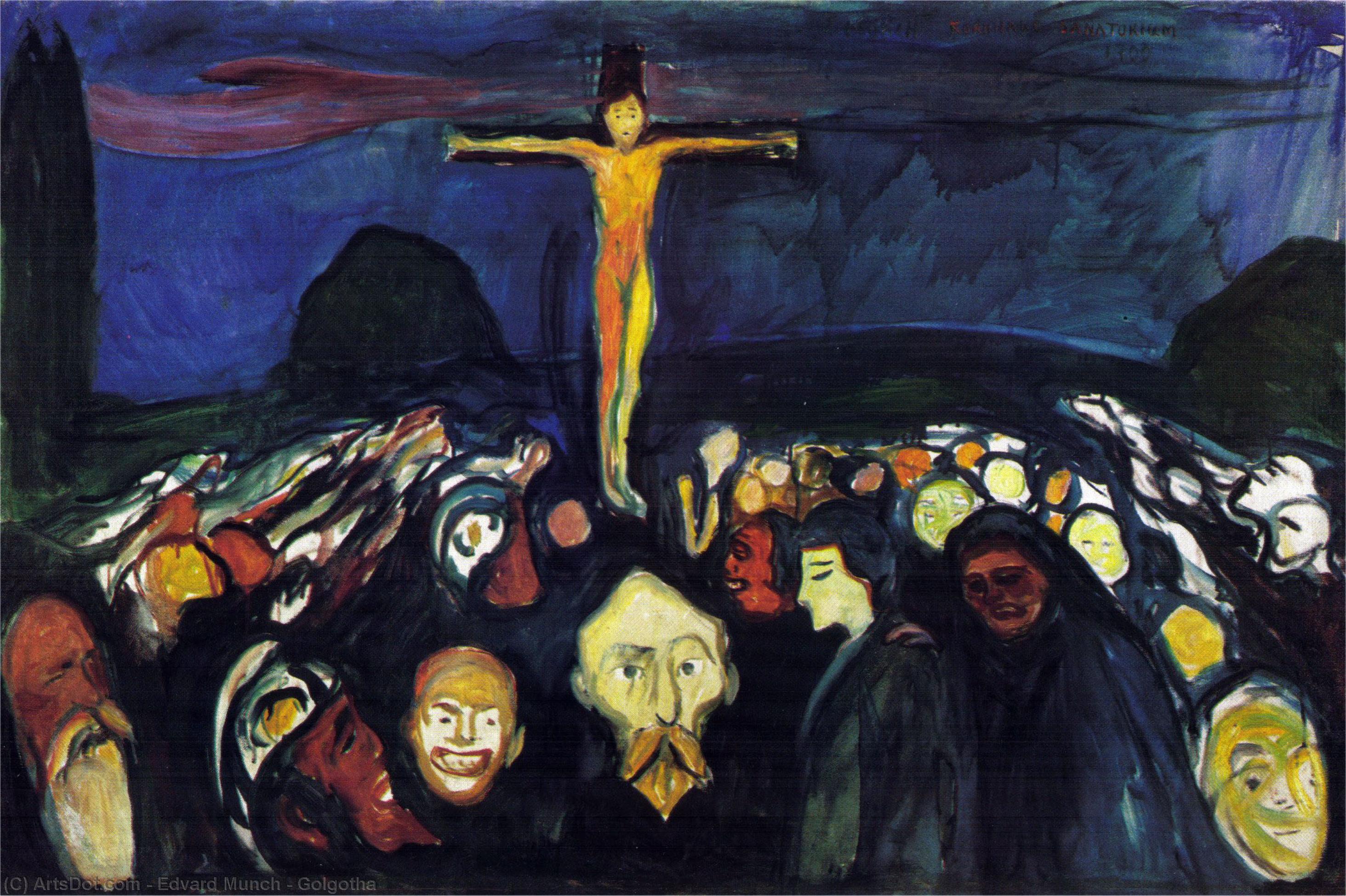 WikiOO.org - Enciklopedija dailės - Tapyba, meno kuriniai Edvard Munch - Golgotha